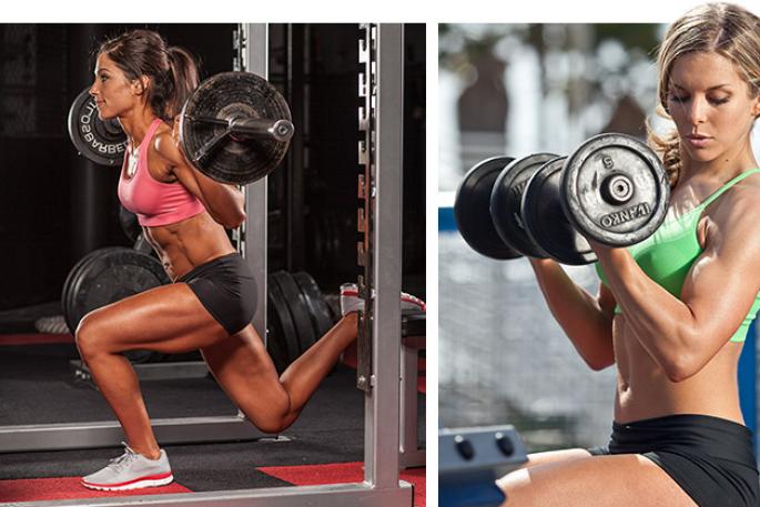 Weekly training plan for girls in the gym